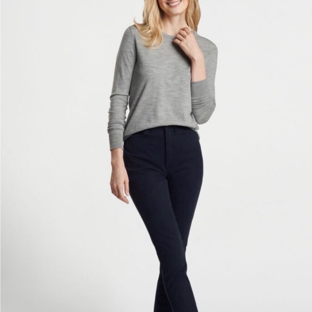 Peter Millar Karlie Sateen Pants Navy High Rise Size 8